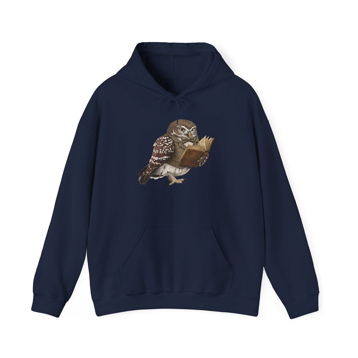 Sweat à Capuche "Hibou Bibliothécaire" - Style Dark Academia | Cadeau pour Lecteurs