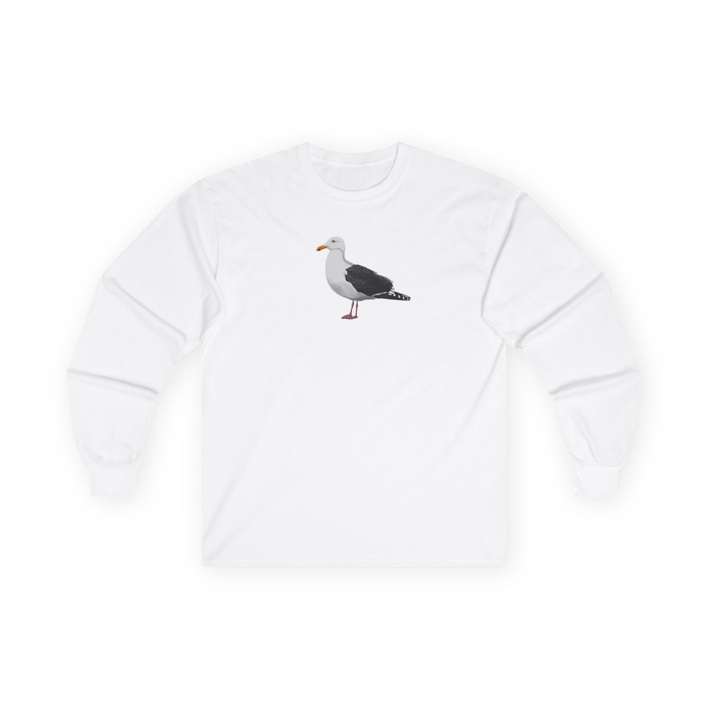 Seagull Birding & Birdwatching Bird Cotton Long Sleeve T-Shirt