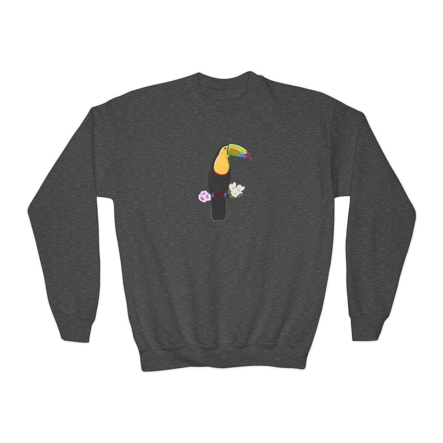 Keel Billed Toucan Bird Birdwatching Youth Crewneck Sweatshirt