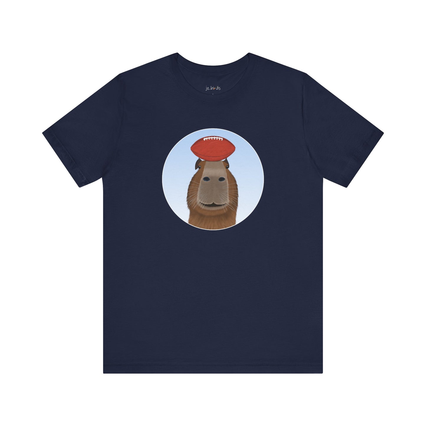 Capybara with Football Funny T-Shirt