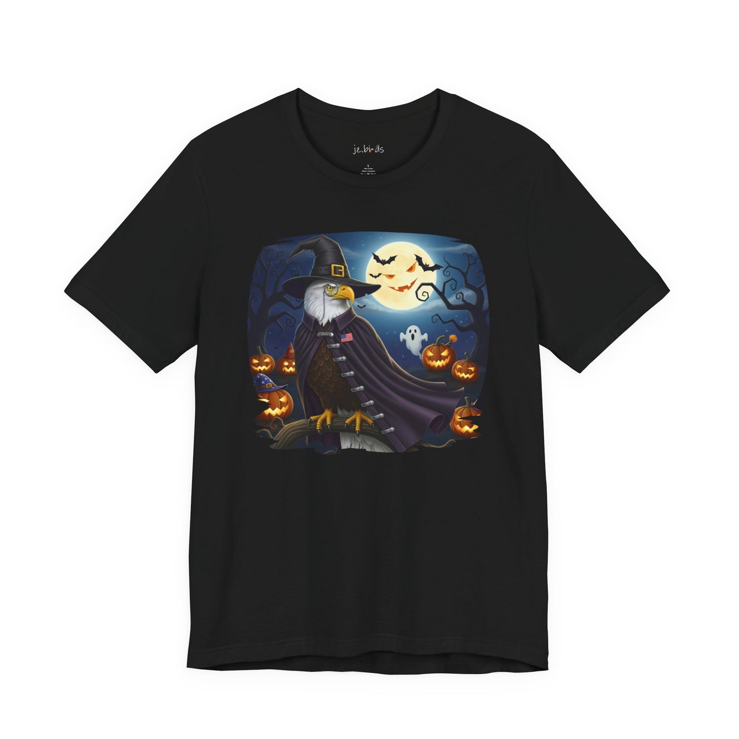 Bald Eagle Halloween Bird T-Shirt - Spooky Full Moon Halloween Costume for Bird Lovers