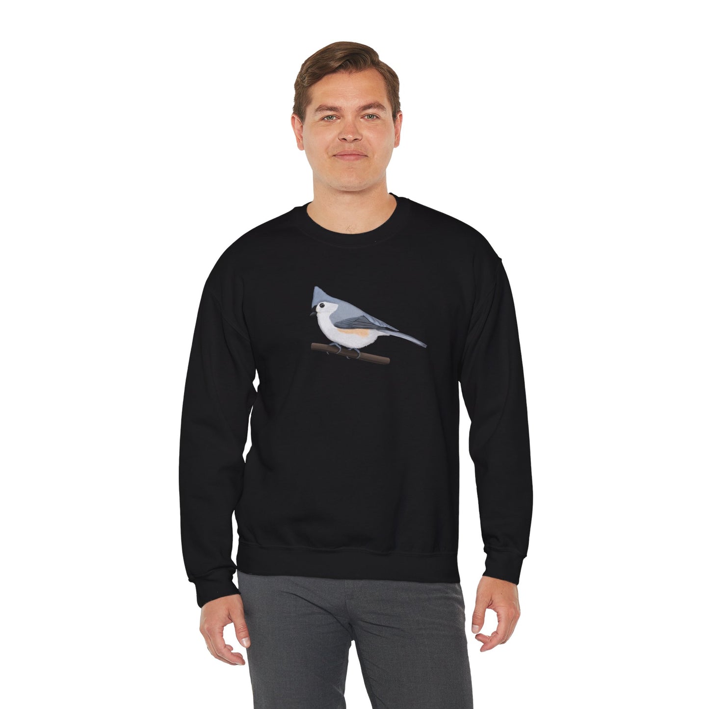 Tufted Titmouse Bird Watcher Biologist Crewneck Sweatshirt