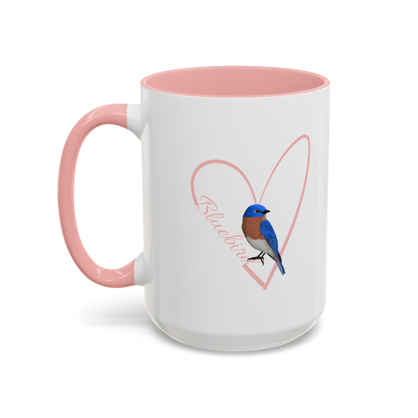 Bluebird Mug Bird with Heart for Bird Lovers