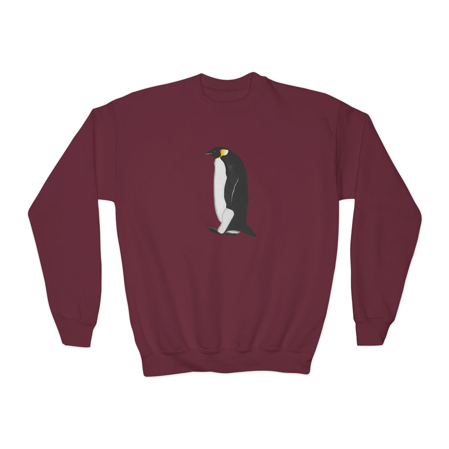 Emperor Penguin Bird Birdwatching Youth Crewneck Sweatshirt – Casual Kids Clothing, Sweatshirts