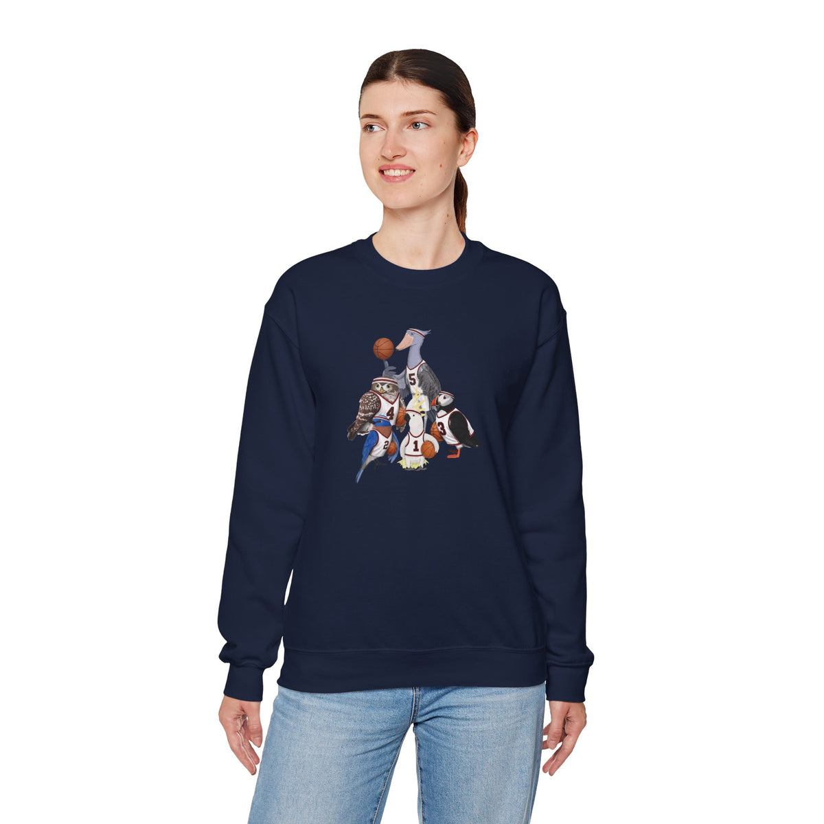 Funny Basketball Bird Sweatshirt | Bird Watcher Crewneck | Unisex Unique Hoops Fan Gift