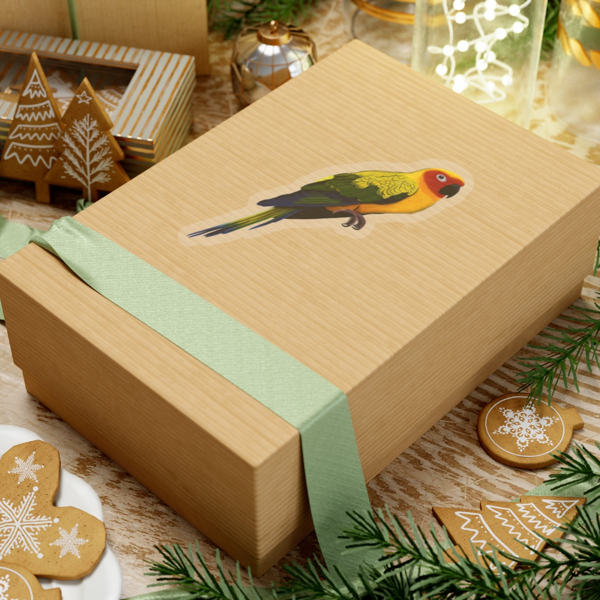 Sun Conure Bird Kiss-Cut Sticker - jz.birds