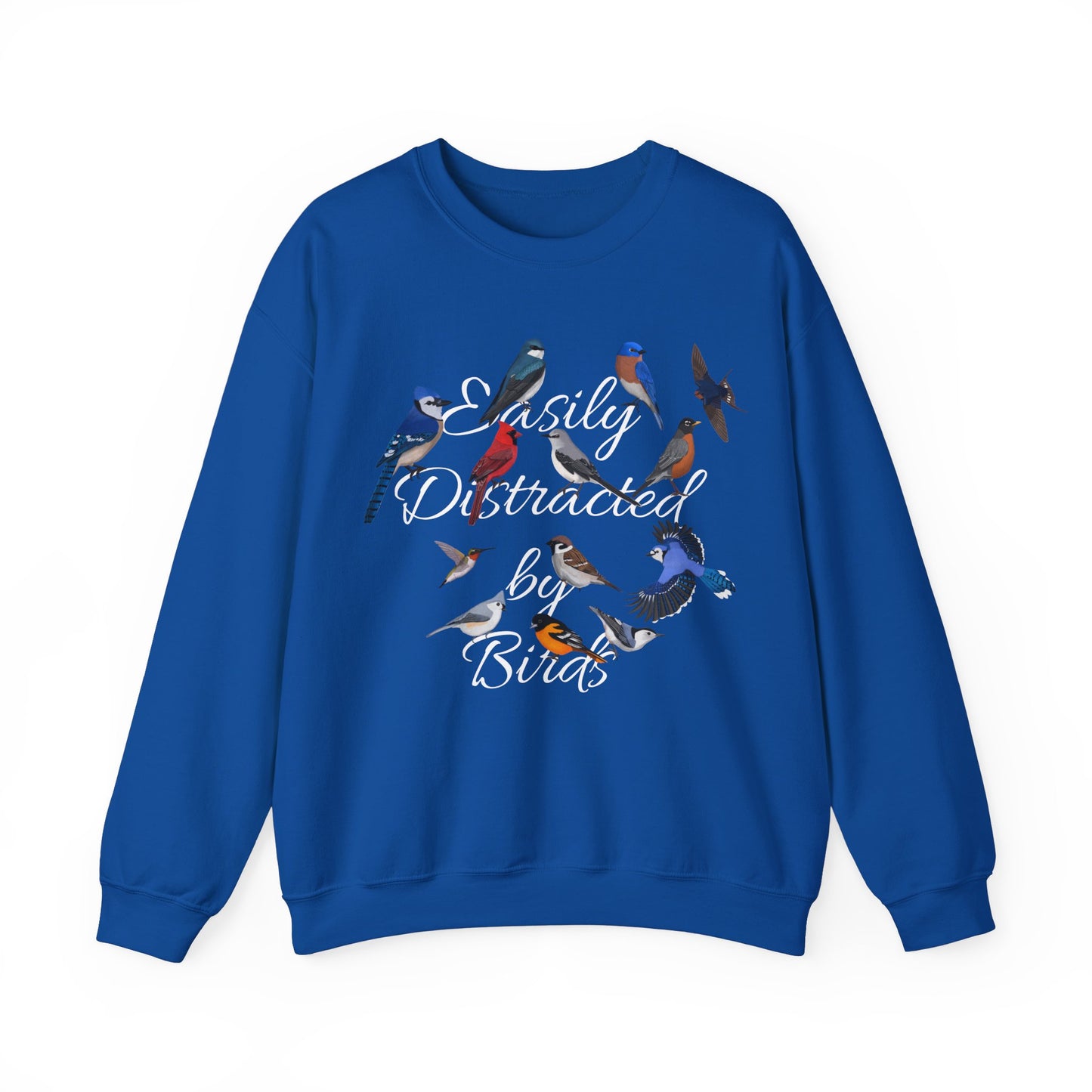Hummingbird, Blue Jay and Cardinal Bird Sweatshirt on Animal Lover Gift background