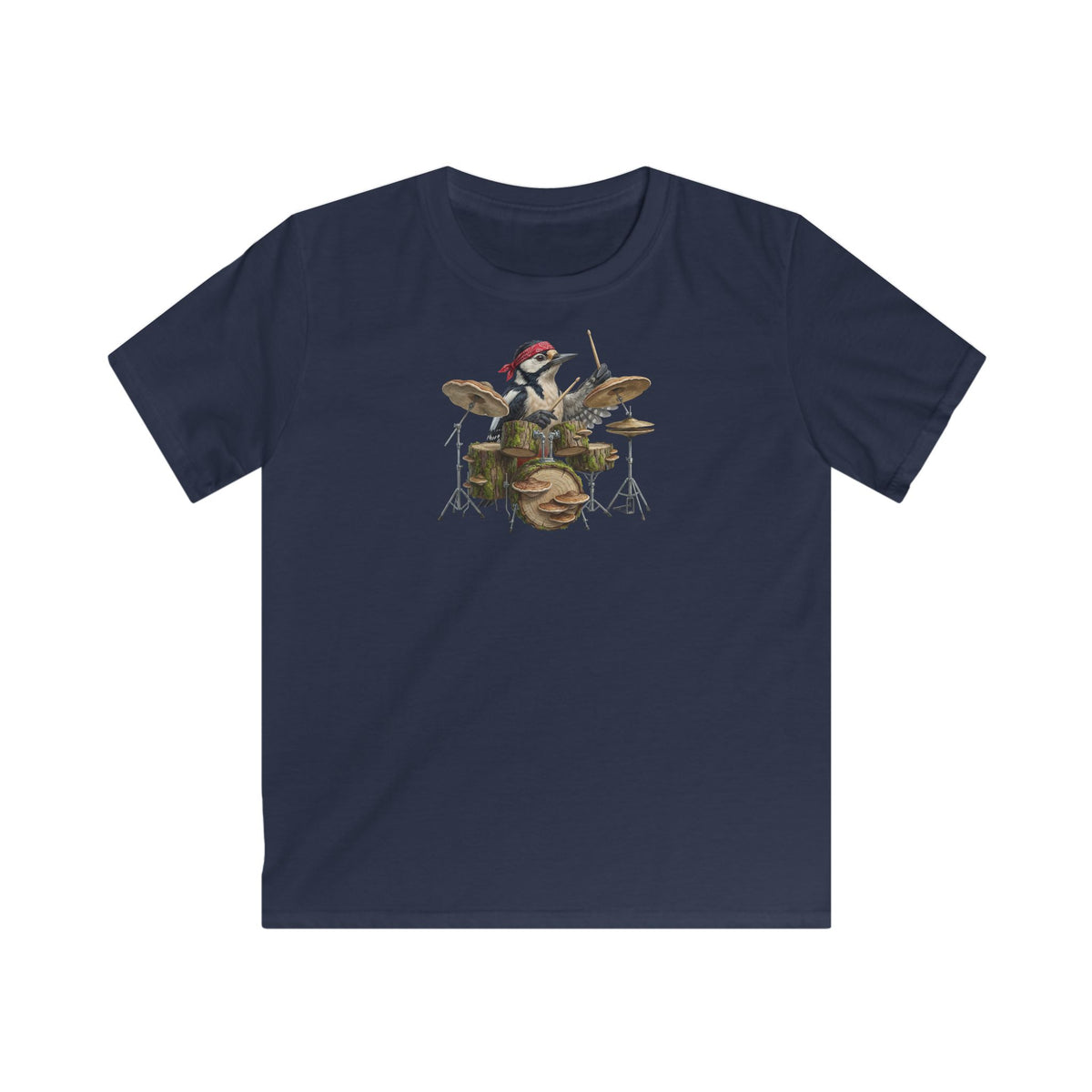 Specht Kinder T-Shirt – bird guitar und birthday shirt Stil