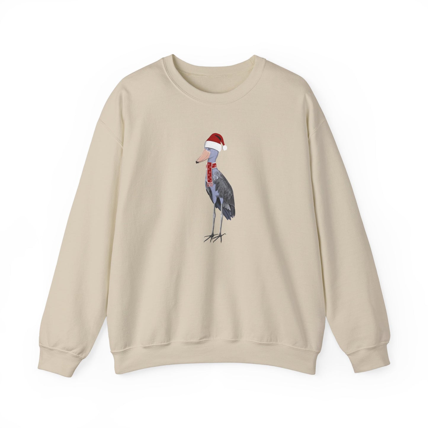 Shoebill Sweatshirt on christmas background