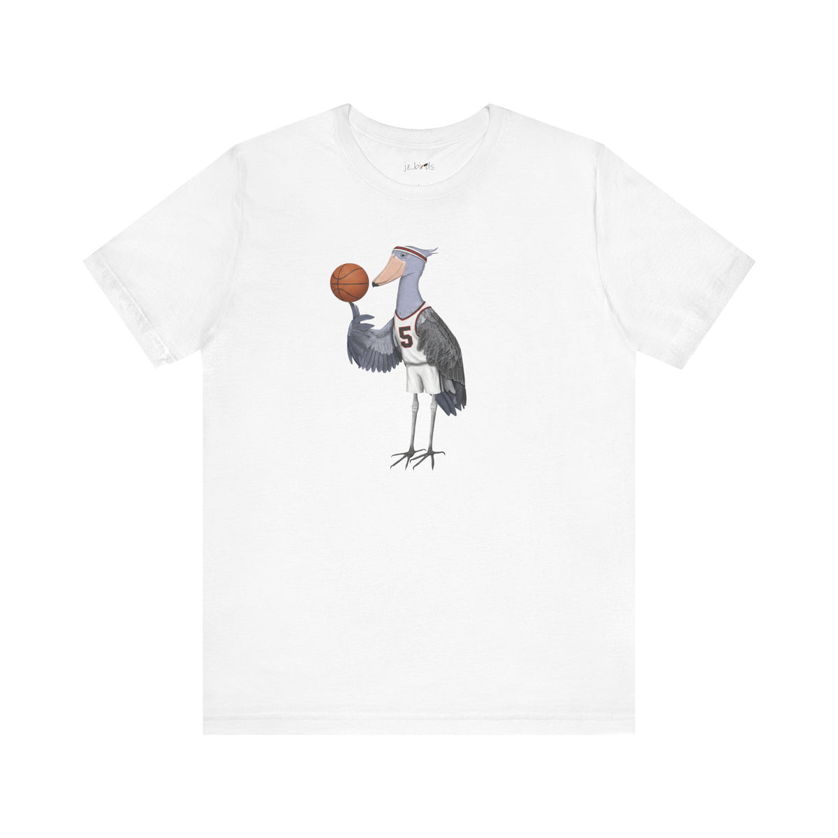 ハシビロコウの面白いバスケットボール鳥Tシャツ - ユニークなバスケットボールファンへのギフト - 選手とファンのための柔らかいユニセックスTシャツ