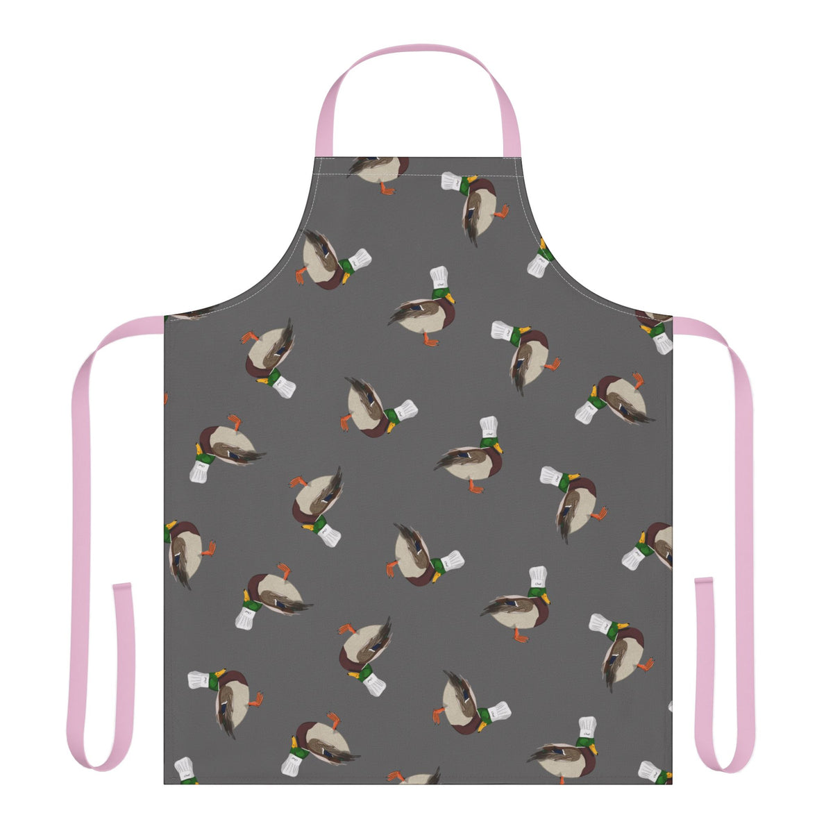 Mallard Duck Chef Apron Grey – Funny Bird Lover Cooking & BBQ Gift – Accessories,
