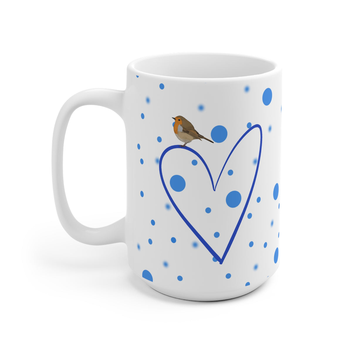 Rotkehlchen Tasse – 11 oz, 11oz