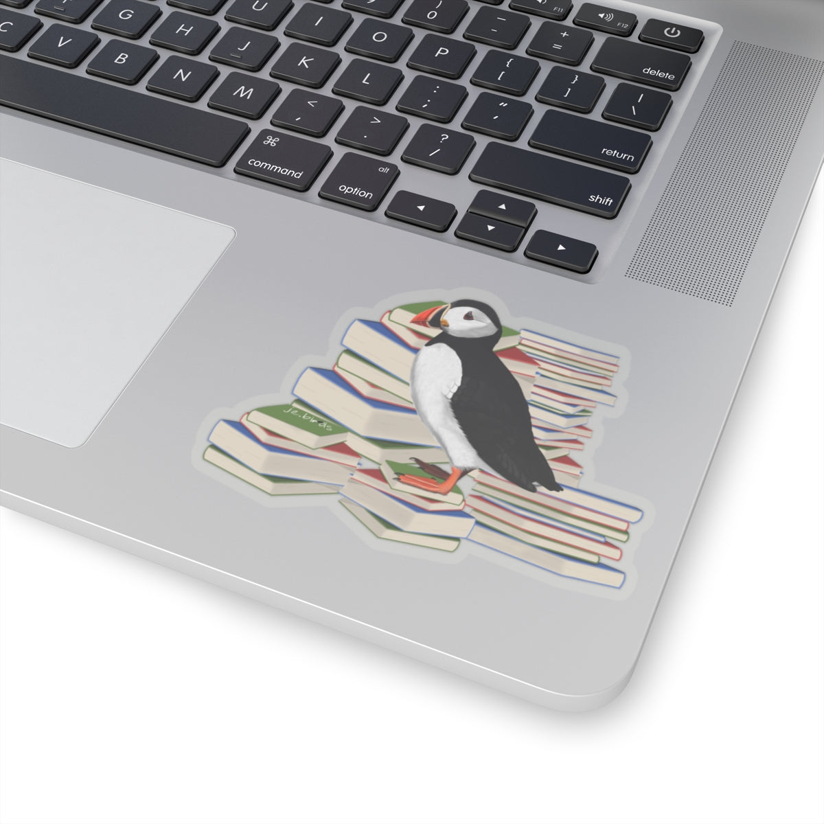 Puffin Bird and Books Birdlover Bookworm Sticker