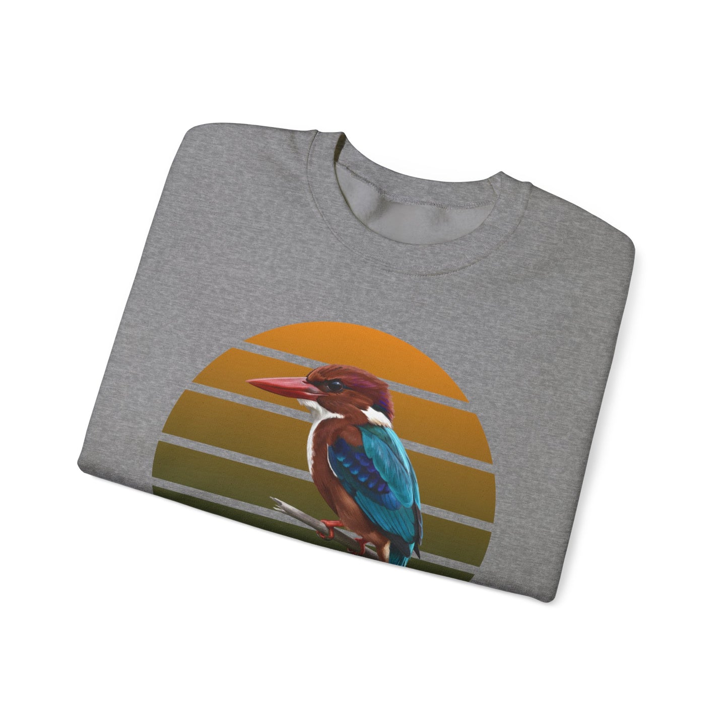 White-Throated Kingfisher Sweatshirt | Bird Watcher Crewneck | Unisex Songbird Gift for Bird Lovers