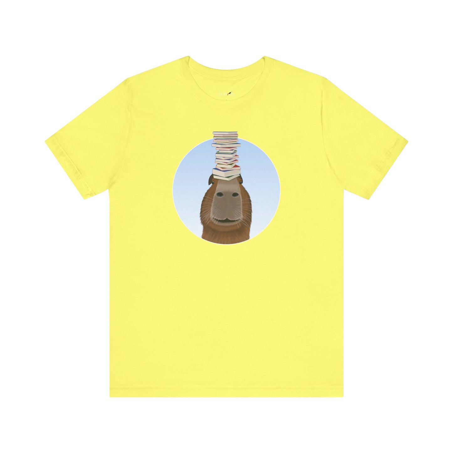 Capybara with Books Funny T-Shirt