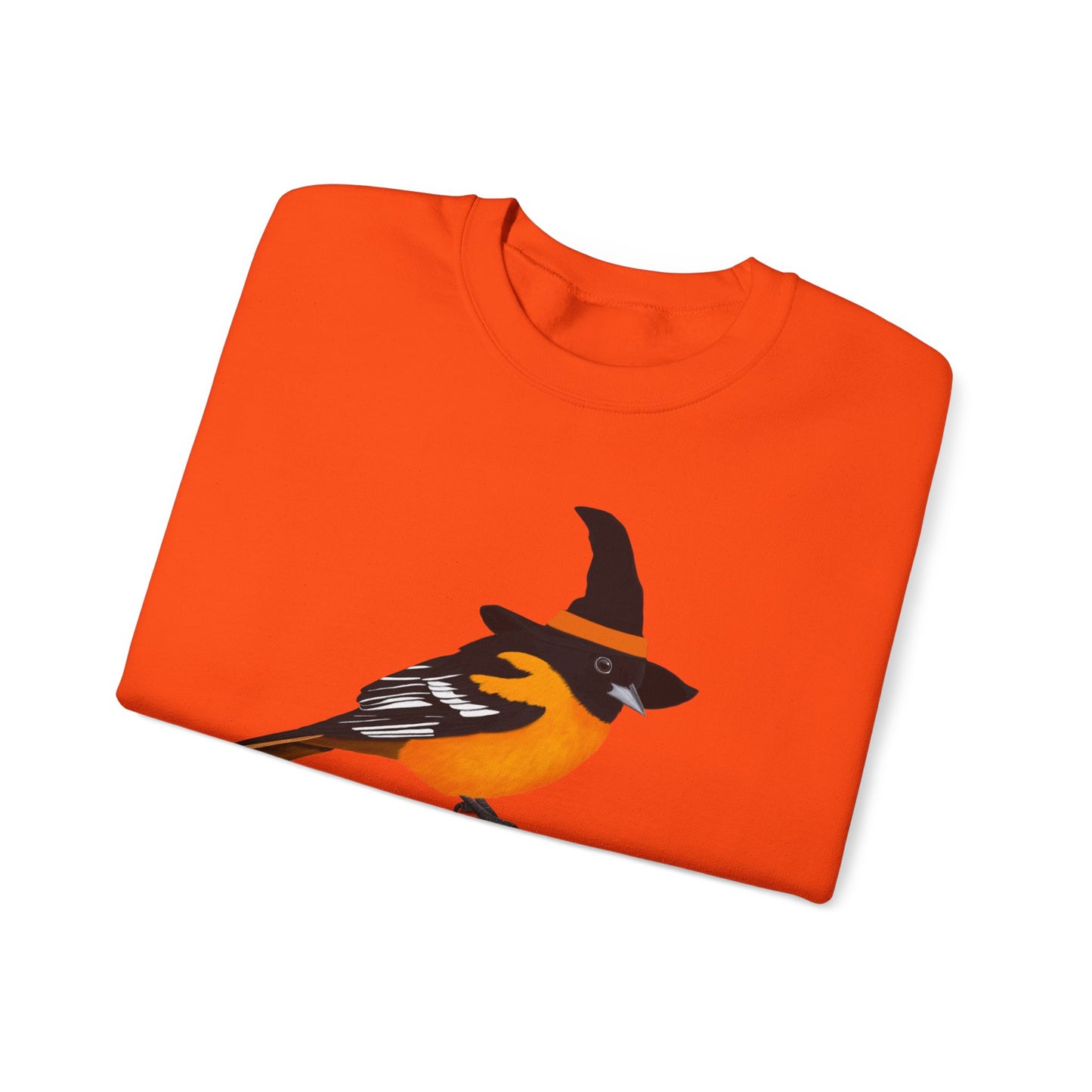 Baltimore Oriole Halloween Witch Birdwatcher Biologist Bird Sweatshirt