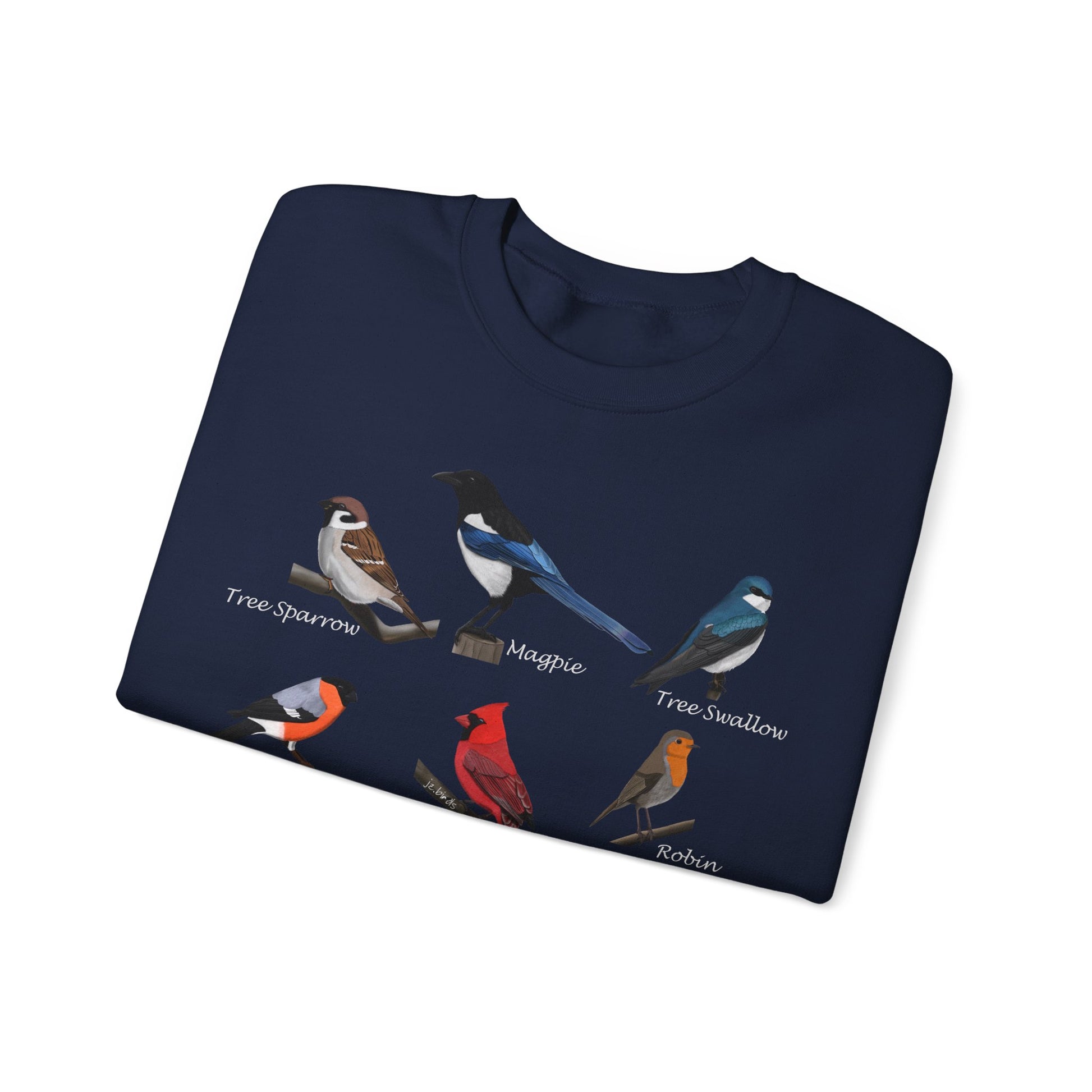 Garden Birds Cardinal Bluejay Bullfinch Crewneck Sweatshirt - jz.birds
