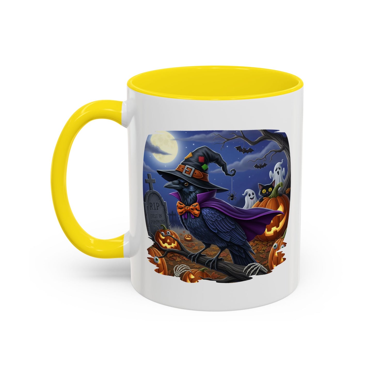 Raven Crow Halloween Bird Mug - Perfect Bird Lover Gift for Spooky Season