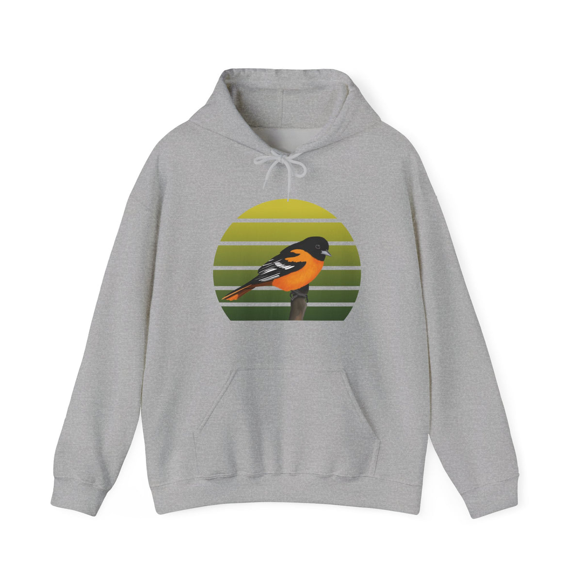 Baltimore Oriole Hoodie – bird and DTG style