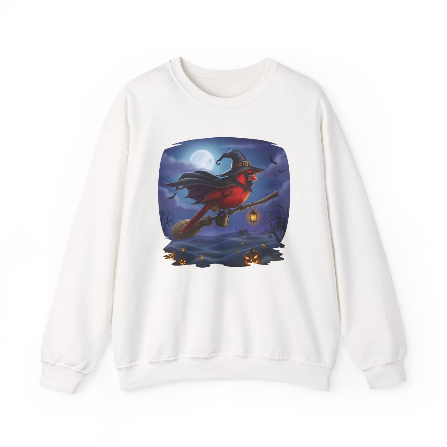 Cardinal Halloween Bird Sweatshirt - Spooky Halloween Costume for Bird Lovers