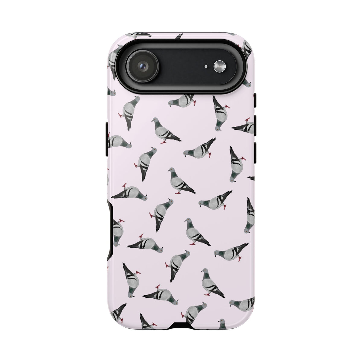 Coque de téléphone portable rose avec motif de colombe | Motif d'oiseau pour iPhone et Google Pixel