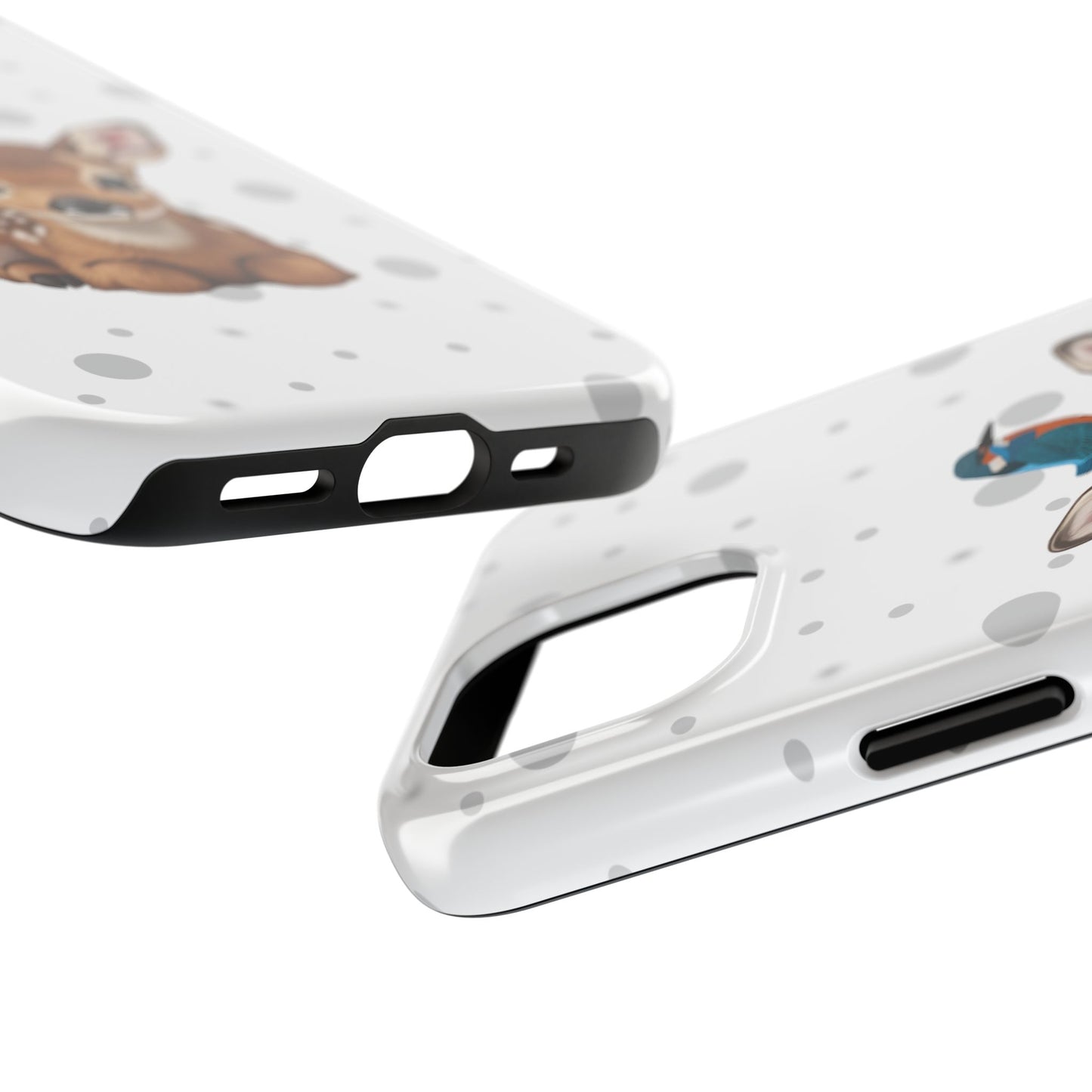 Cute Fawn with a Kingfisher Animal iPhone Case - Dual-Layer PC/TPU Protective Cover for iPhone
