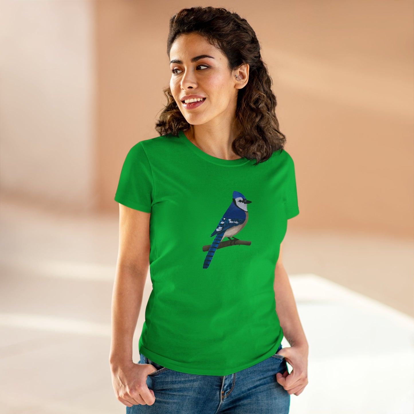 Blue Jay Bird Design for Birdwatchers and Bird Lovers Women's T-Shirt