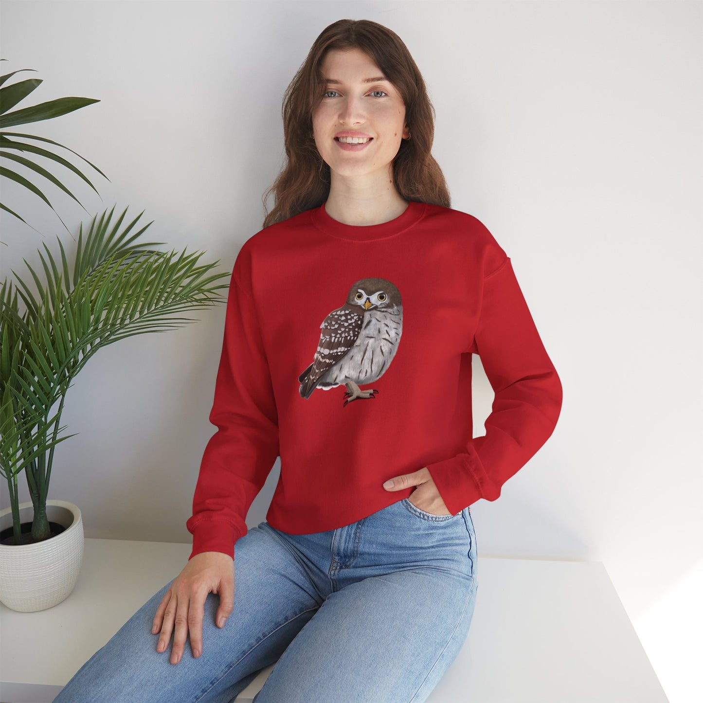 Owl Bird Watcher Biologist Crewneck Sweatshirt