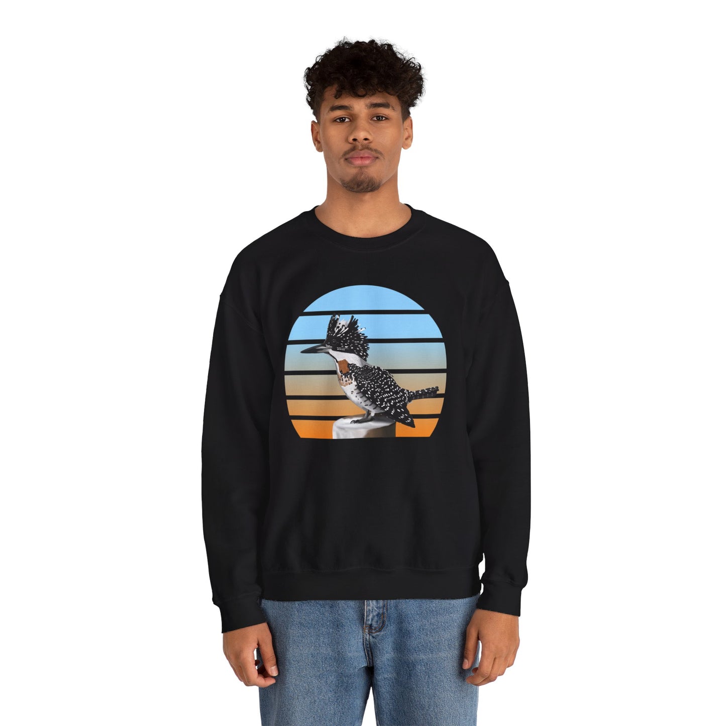 Crested Kingfisher Birdlover Ornithologist Bird Sweatshirt