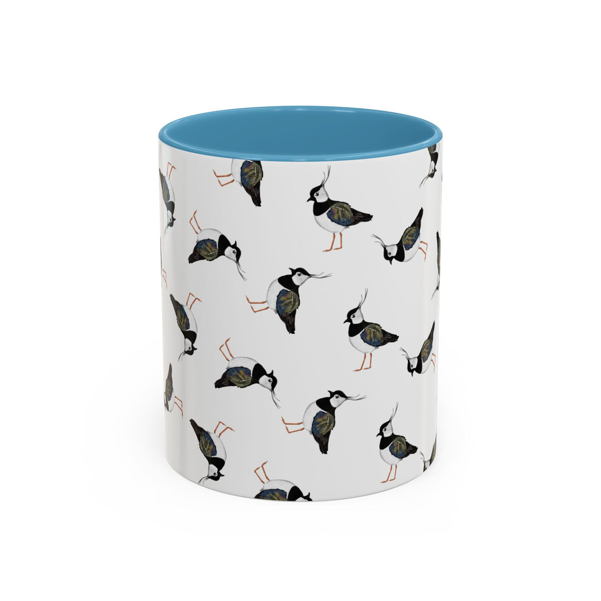 Kiebitz Tasse mit Streumuster | Vogelmotiv Kaffeebecher für Vogelbeobachter & Naturfreunde