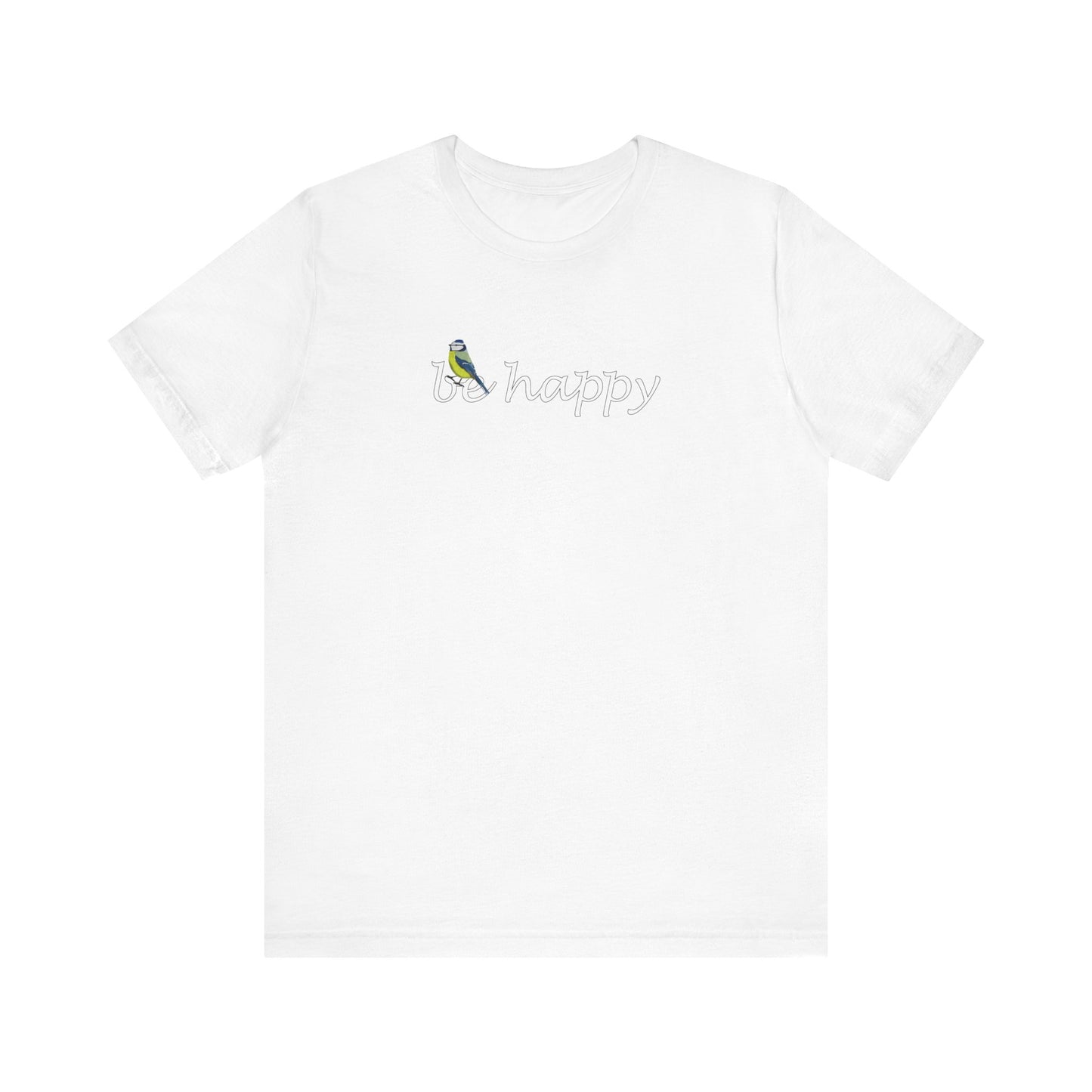 Blaumeise Be Happy Vogel T-Shirt für Vogelfreunde