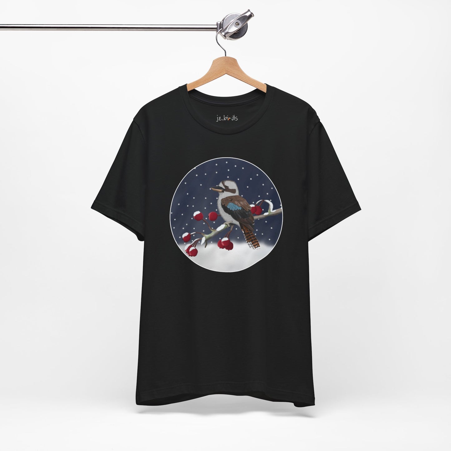 Kookaburra on a Winter Branch Birdwatcher Christmas Bird T-Shirt