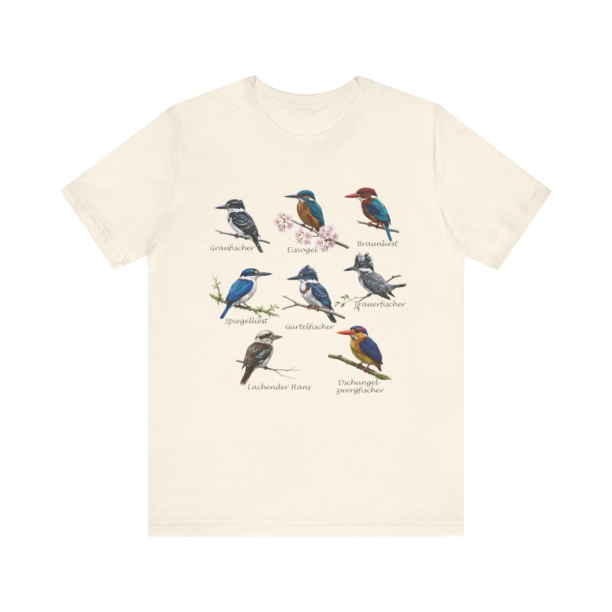 T-Shirt mit Eisvögeln Vogel bird graphic tee Hintergrund