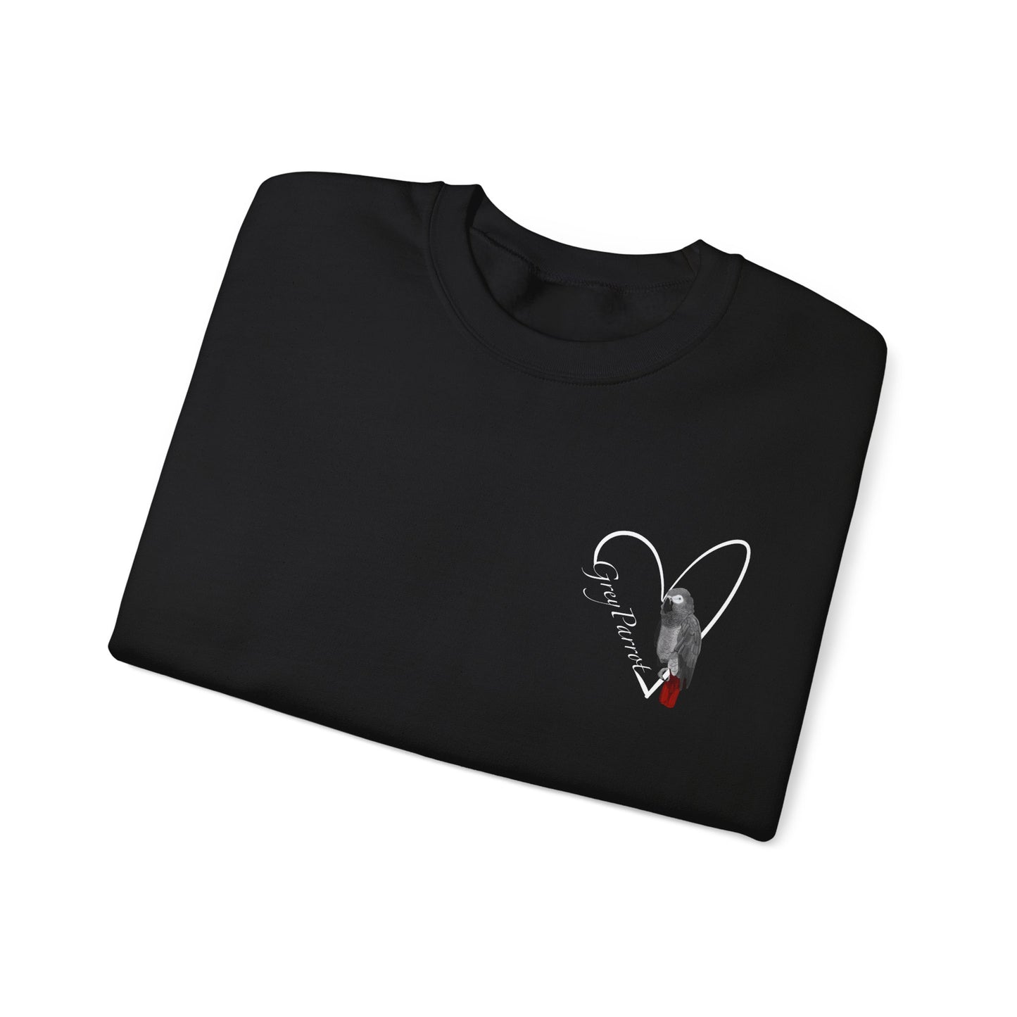 Grey Parrot Heart Birdlover Biologist Bird Sweatshirt