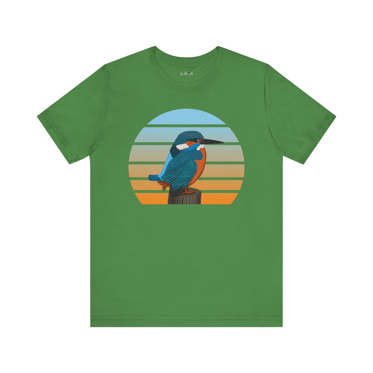 Kingfisher Birdwatcher Bird T-Shirt – Cotton,