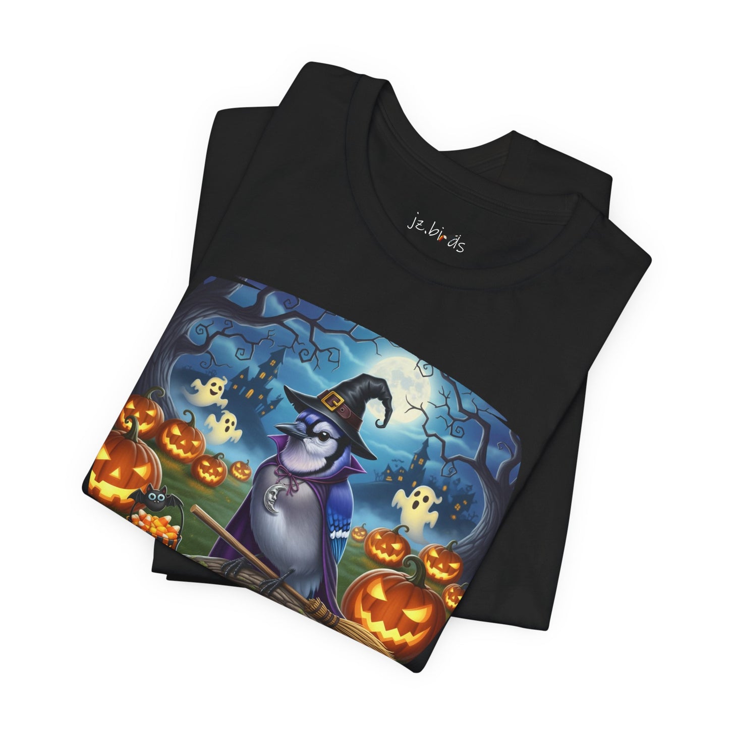 Blue Jay Halloween Bird T-Shirt - Spooky Halloween Costume for Bird Lovers