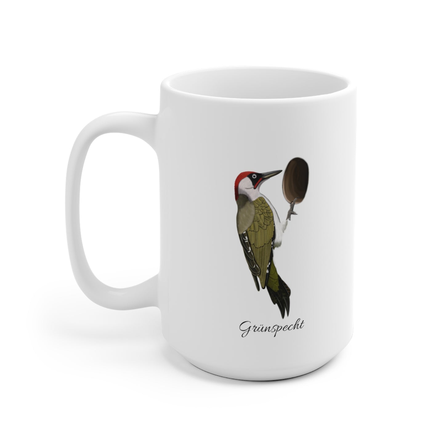 Grünspecht Vogel Tasse Weiß für Vogelbeobachter