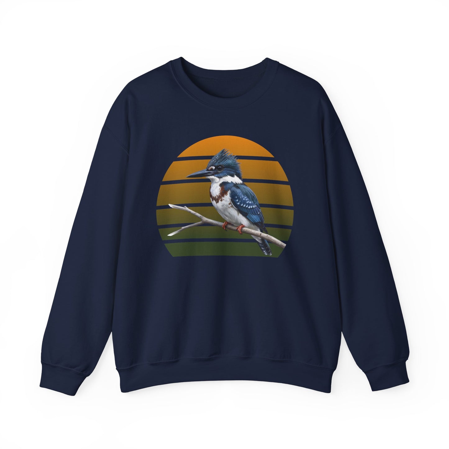 Belted Kingfisher Sweatshirt | Bird Watcher Crewneck | Unisex Songbird Gift for Bird Lovers