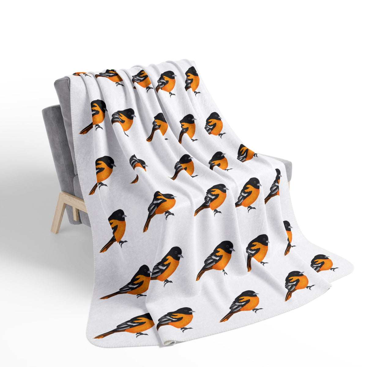 Baltimore Oriole Blanket – bird and Pattern style