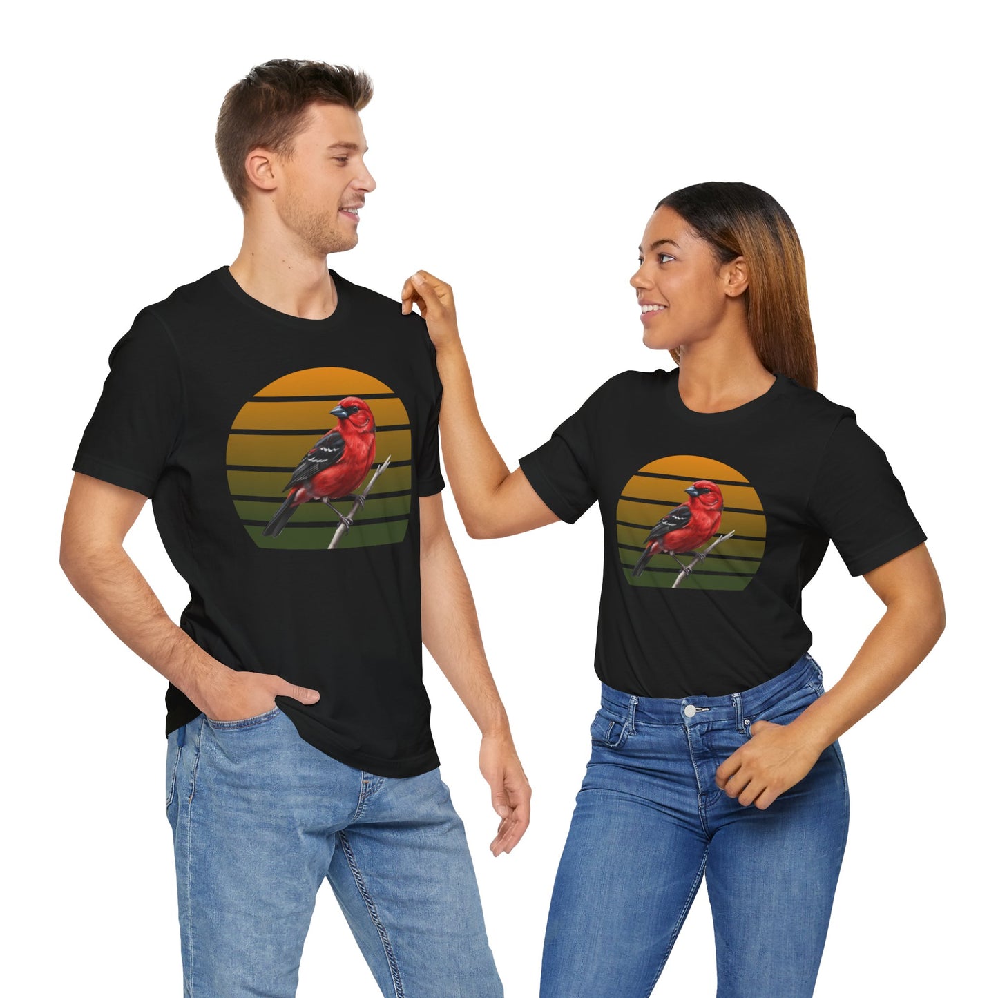 Scarlet Tanager T-Shirt | Unisex Retail Fit Bird Lover Tee | Wildlife Birder Gift