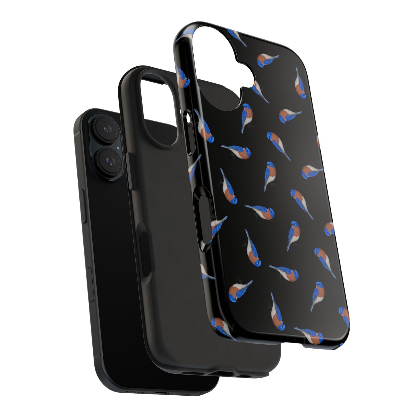 Bluebird iPhone Case Black – Premium Tough Phone Cover for Bird Lovers