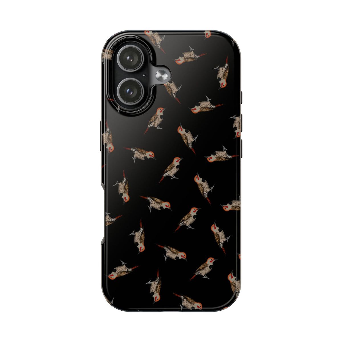Northern Flicker iPhone Case Black – Premium Tough Phone Cover for Bird Lovers