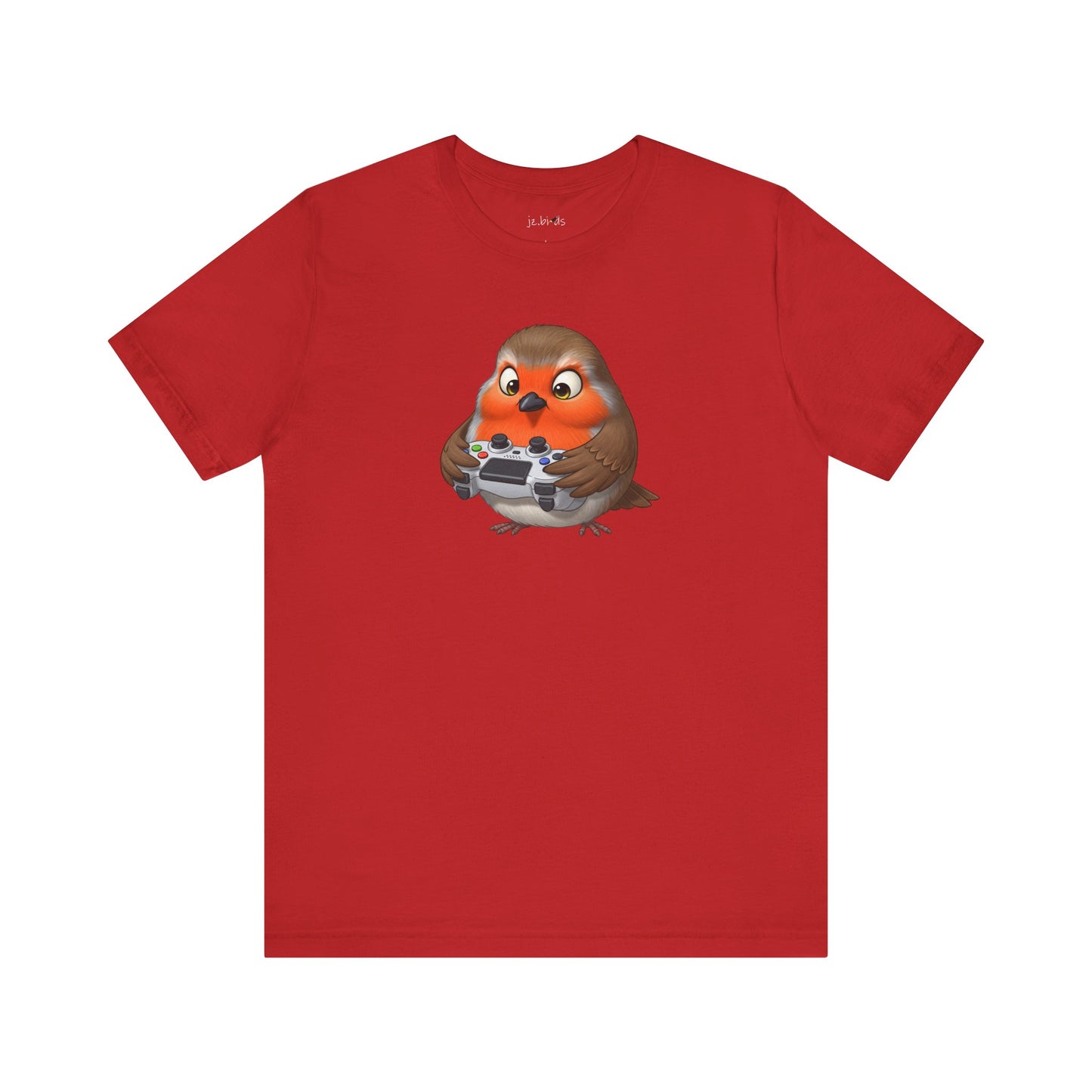 Robin Playing Video Games Funny Gamer and Bird Lover T-Shirt