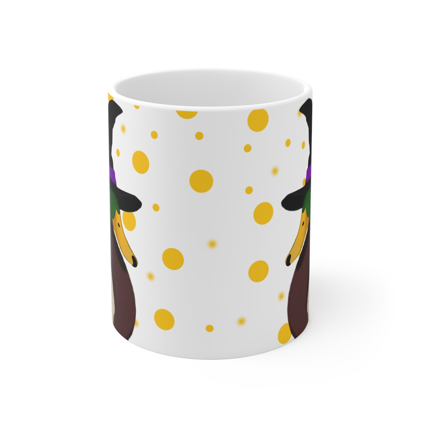 Mallard with Witch Hat Halloween Bird Mug 11oz