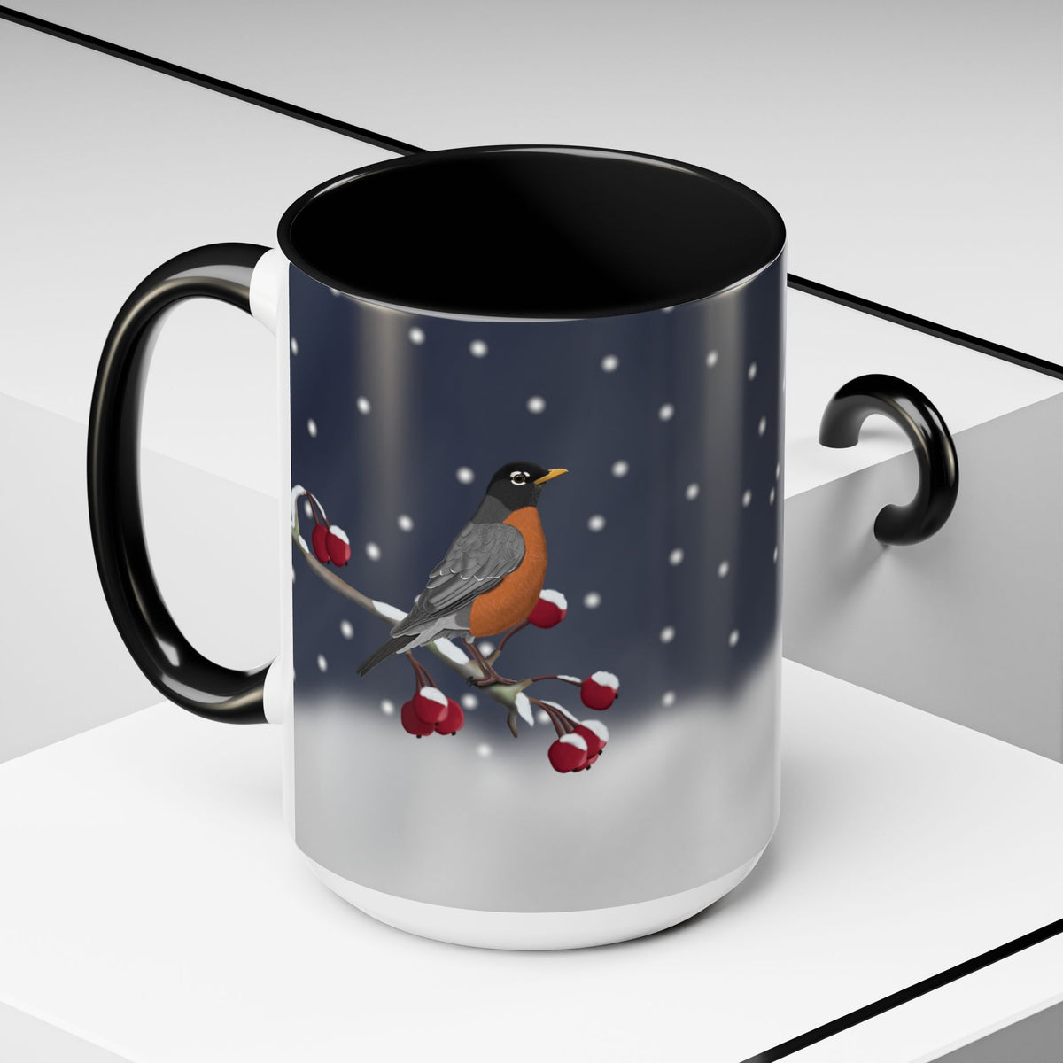 アメリカンロビンバードコーヒーマグ | 鳥好きの方への陶器製クリスマスギフト