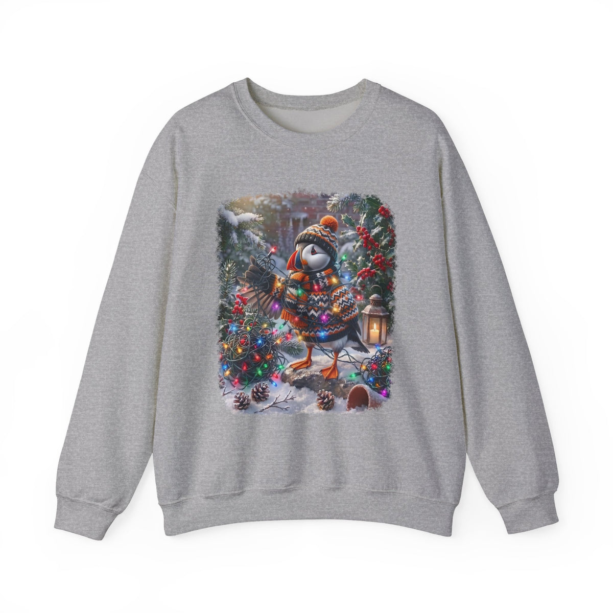 Puffin Christmas Sweatshirt – Tangled Lights Winter Crewneck