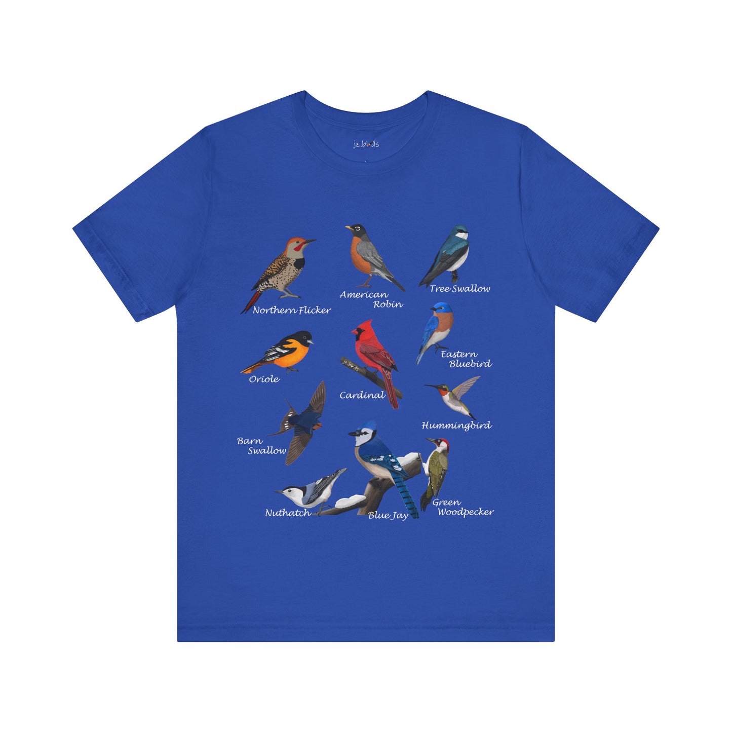 Blue Jay Cardinal Oriole Bluebird Hummingbird Bluebird Birding & Birdwatching T-Shirt