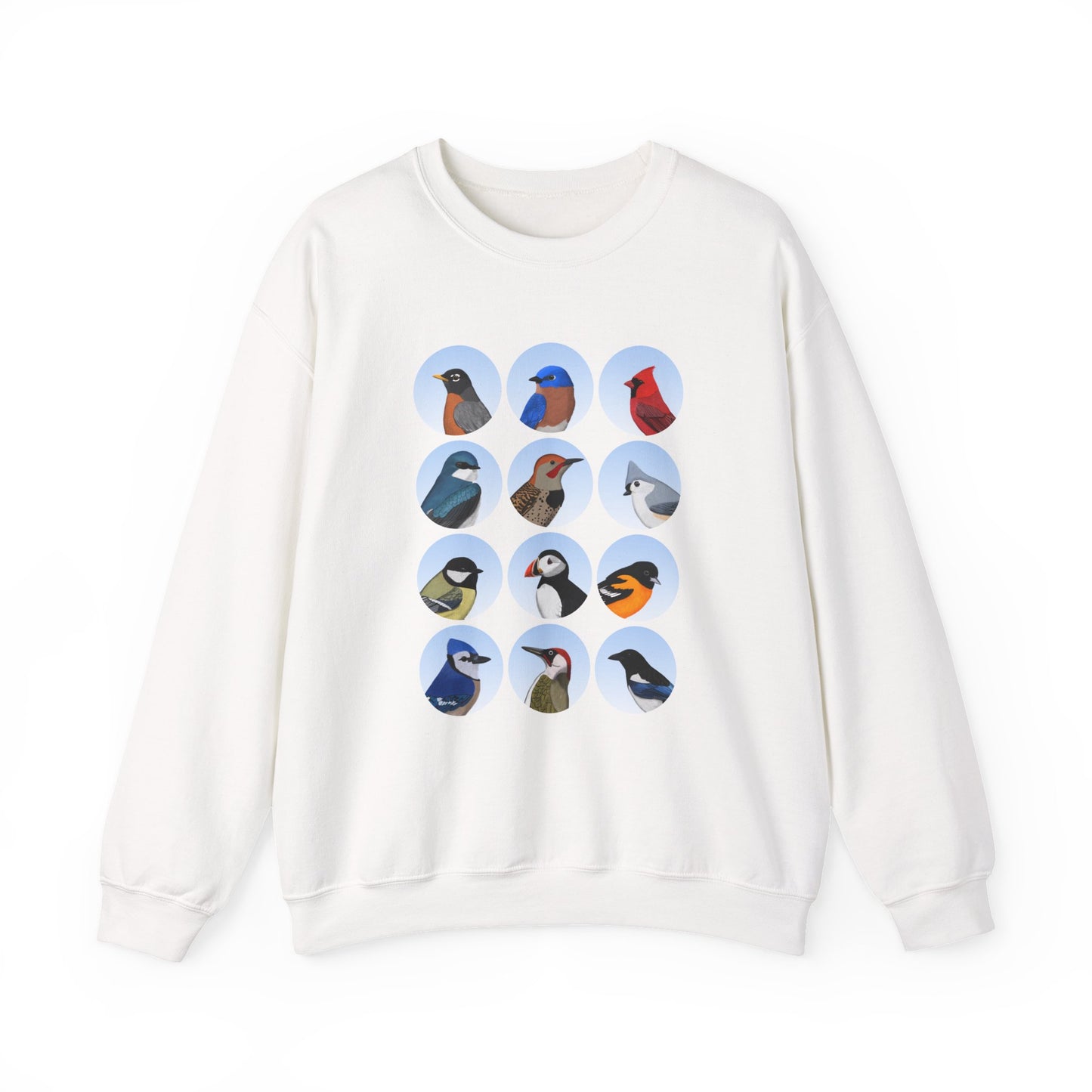 Birds Sweatshirt Bluebird Cardinal Robin Blue Jay Puffin Bird Watching & Bird Lovers