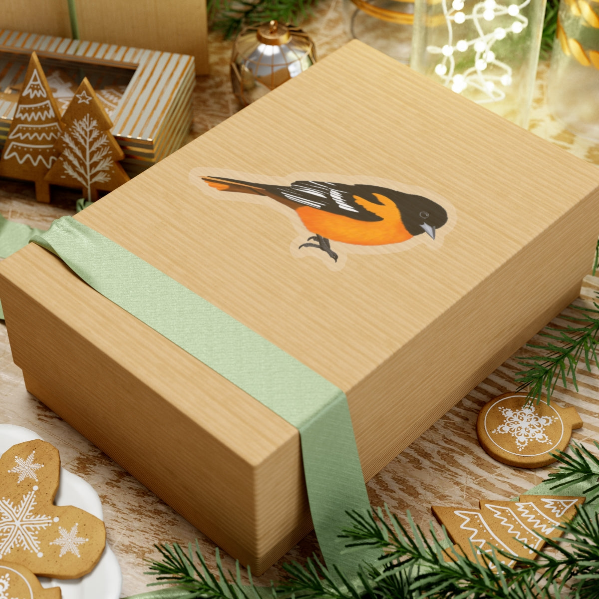 Baltimore Oriole Bird Kiss-Cut Sticker - jz.birds