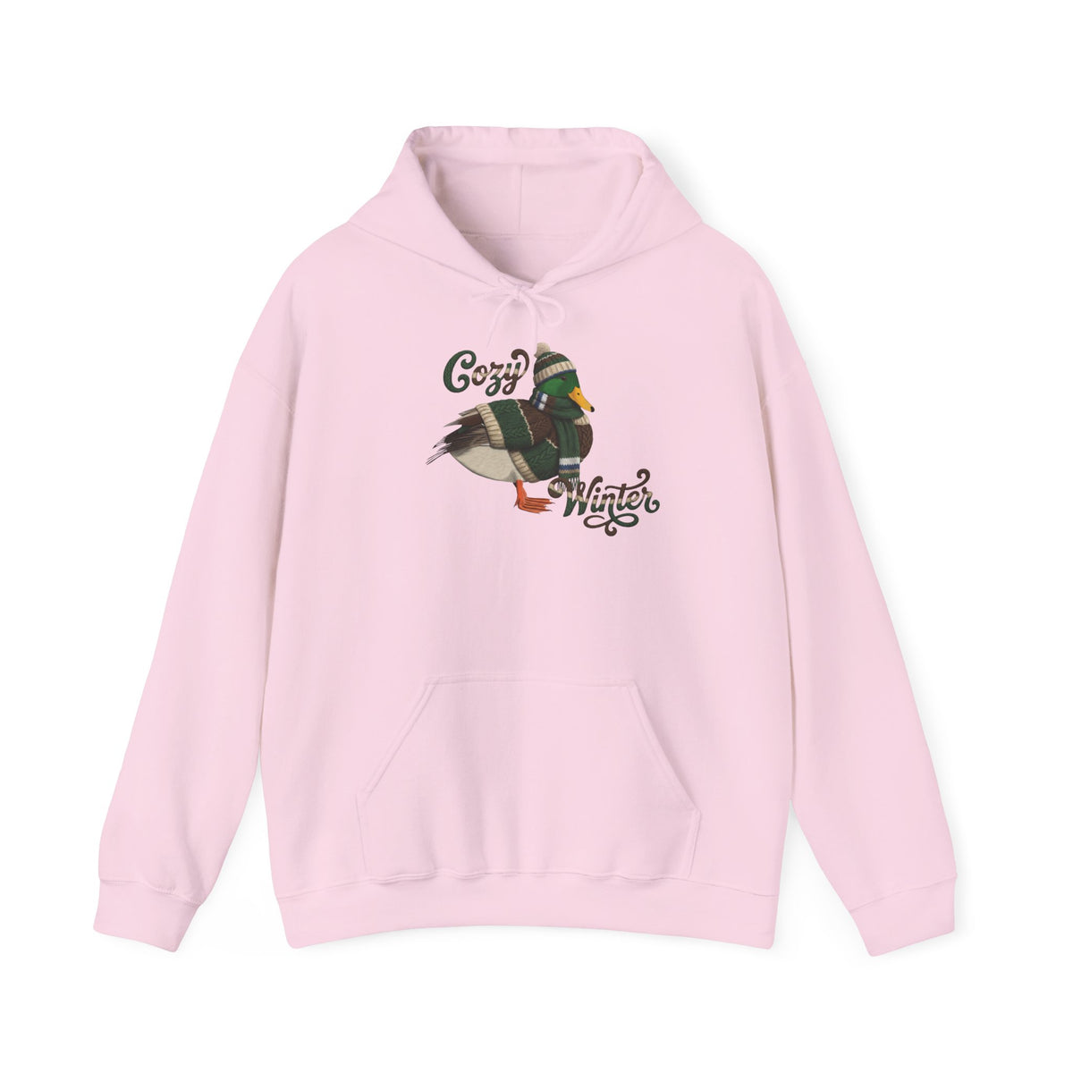Ente mit Strickmütze Kapuzenpullover – artistic apparel und casual outerwear Stil